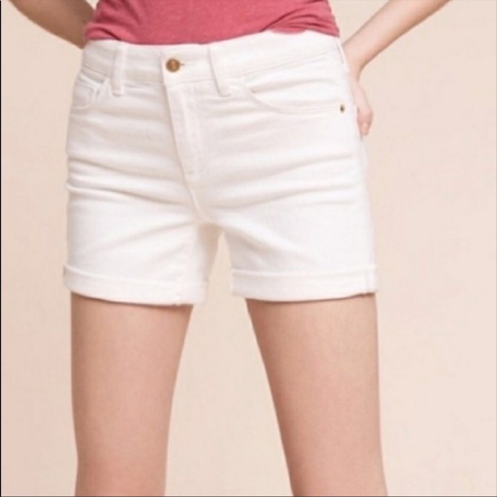 Anthropologie Pilcro White Denim Shorts 26